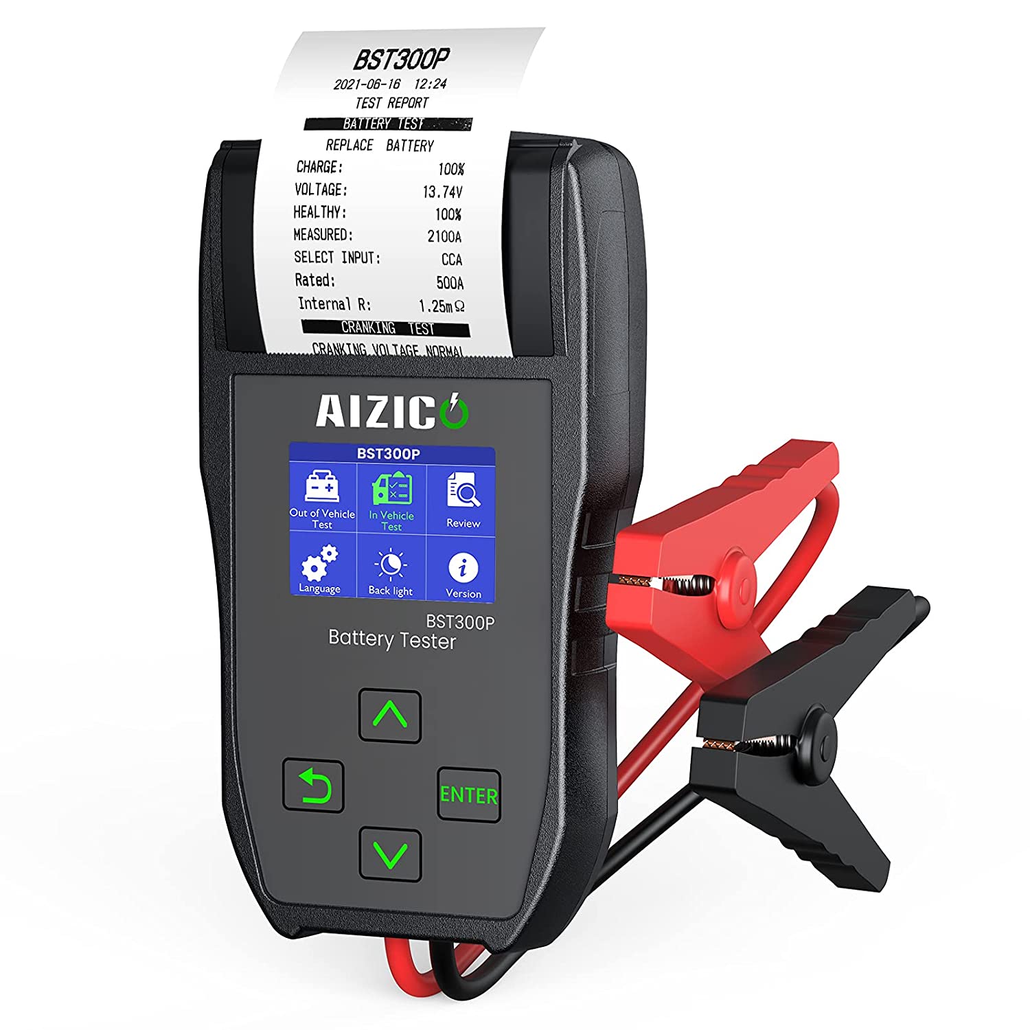 AE300 - Analizador digital de batería - Comprobador de batería de clip de  alta precisión y probador de batería de coche portátil con pantalla LCD 